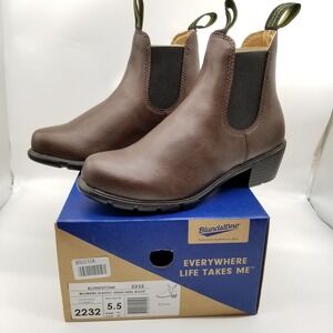 Blundstone 2232 Women Heeled Chelsea Boots Sz US 8.5 Brown Leather Pull On
